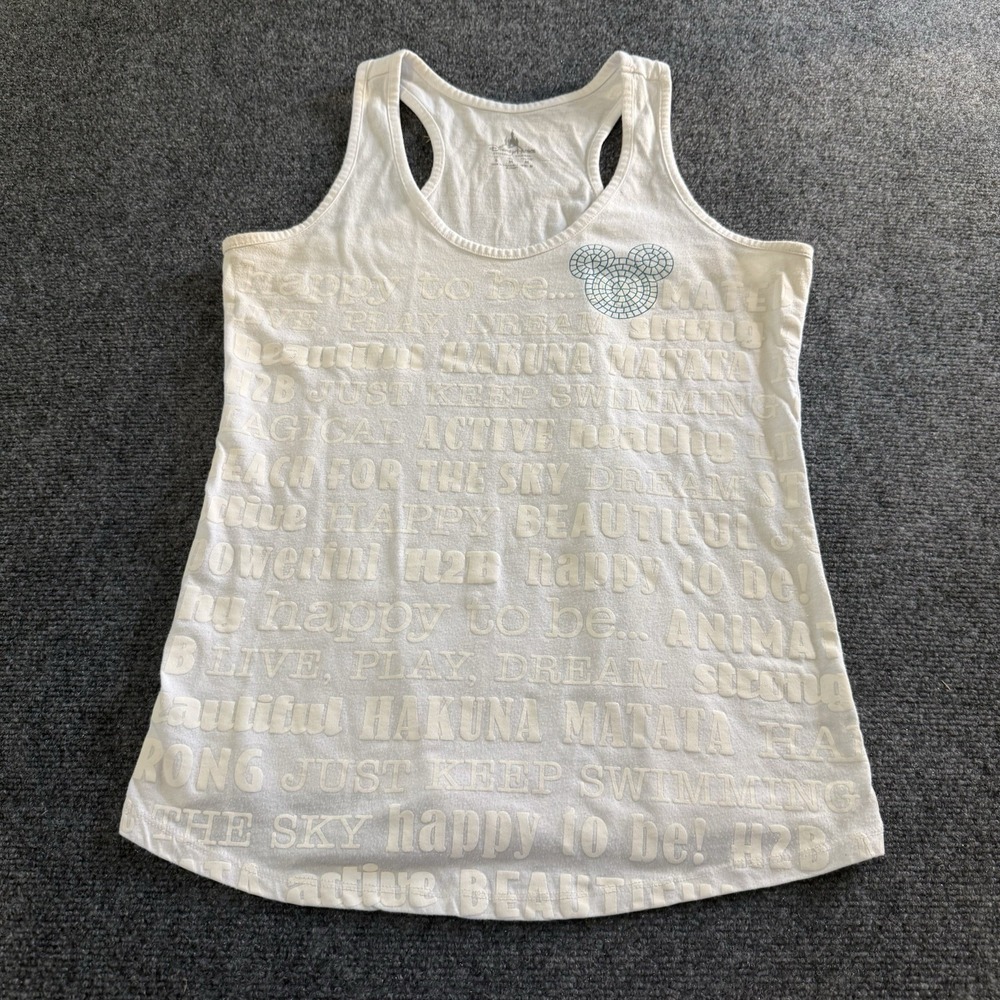 Disney Parks Mickey Tank Top Womens Small White Racerback Hakuna Matata Shirt